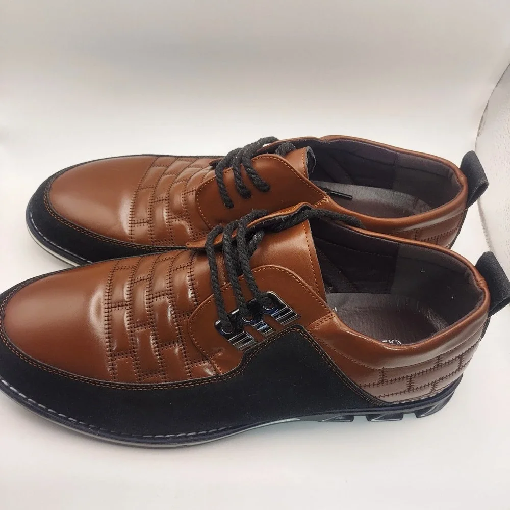 Gatsby Mens Dress Shoes Brown Black Lace Up Comfort Casual‎ Fashion Size 46 (13)